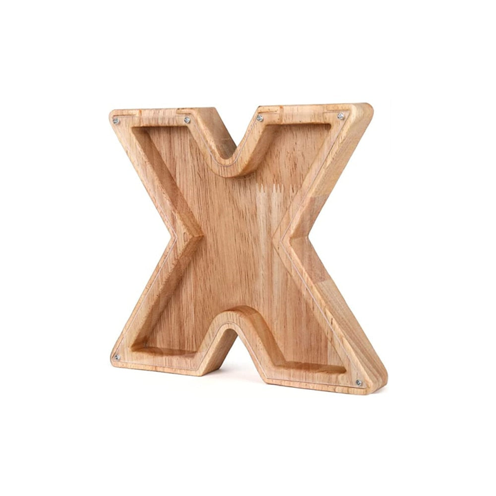 Wooden Alphabet Savings Box - LetterSaver