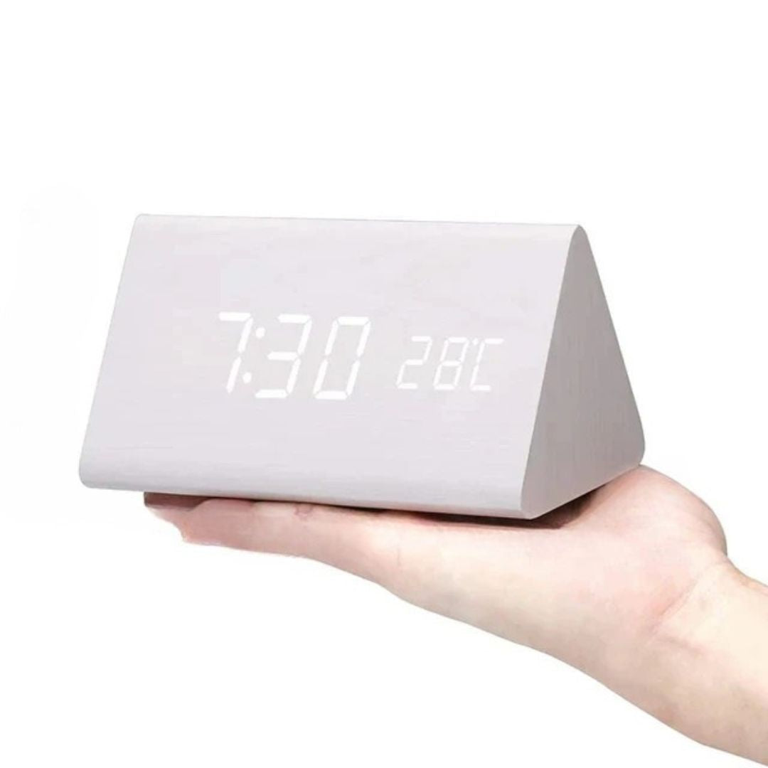 Dřevěné LED hodiny s hlasovým ovládáním - EcoClock