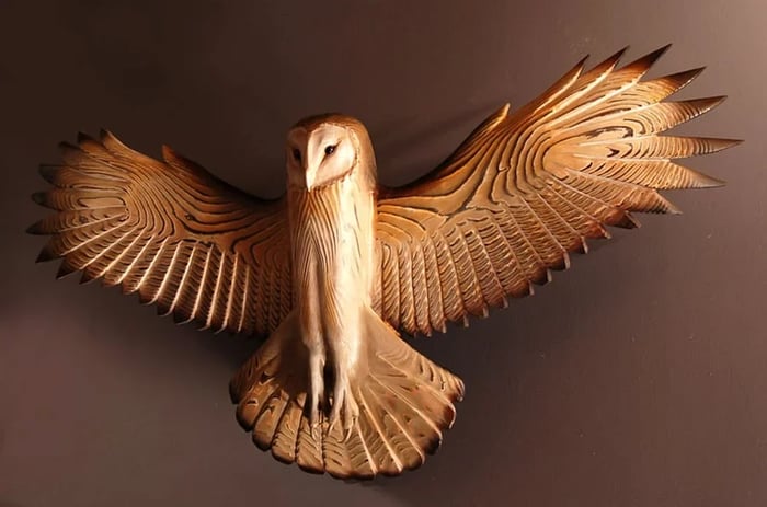 Wooden Wall Decoration – Owl “Majestic”